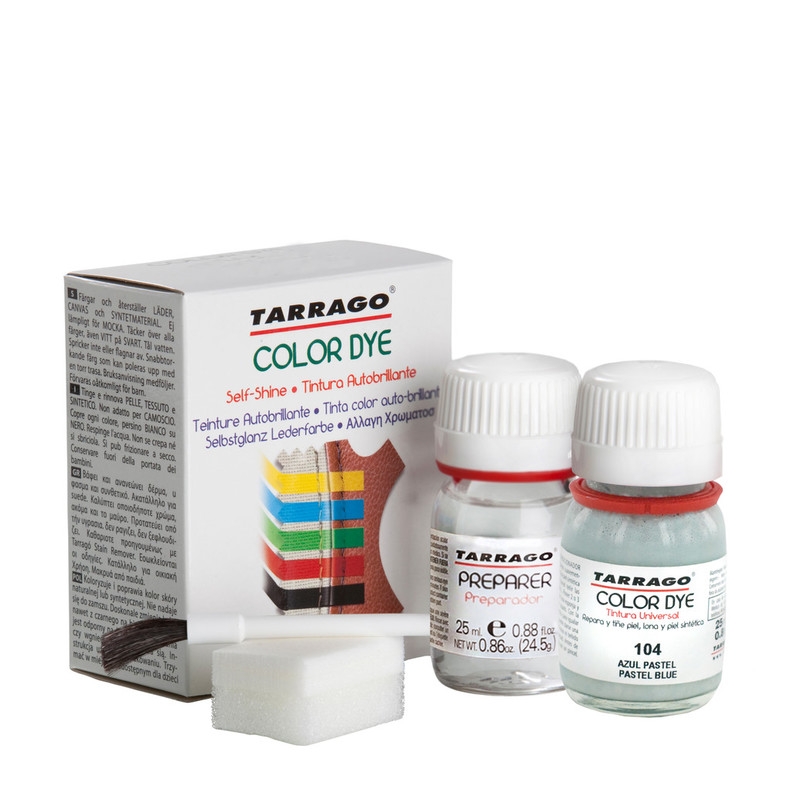 

Краска для обуви пастельно-голубого цвета Tarrago Self Shine Color Dye Doble, 25 + 25 мл