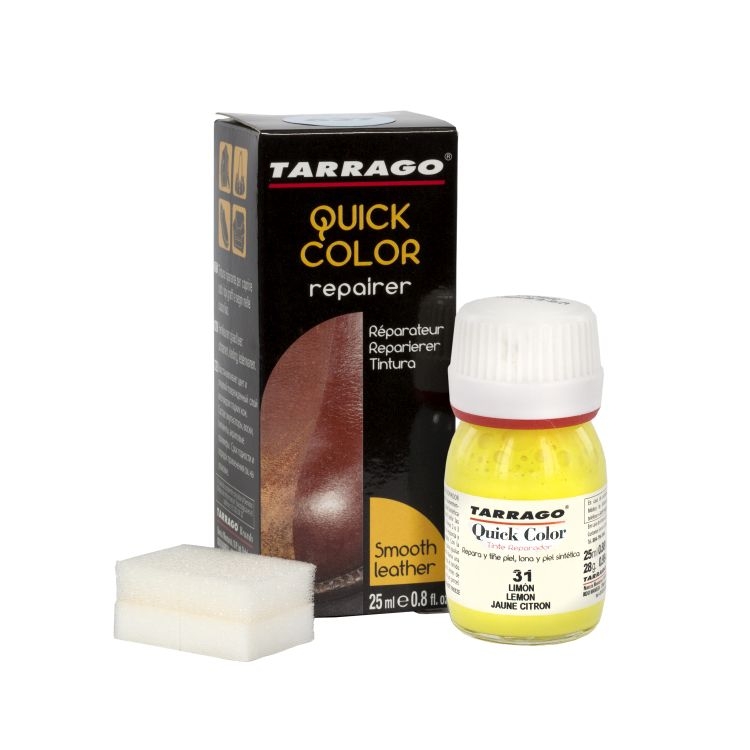 

Ярко-желтая краска для кожи Tarrago Quick Color, 25 мл