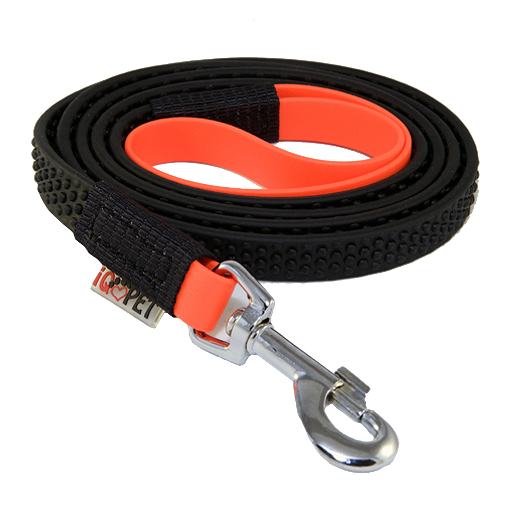 

Поводок IQ PET биотановый Super Grip с ручкой 2,0 м 19 мм Черно-оранжевый (iq-105/20/OR)
