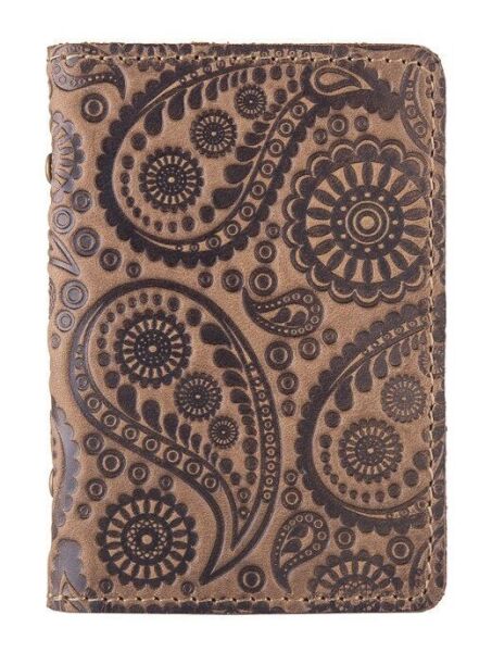

Обложка для документов из кожи HiArt AD-03 Shabby Olive Оливковый