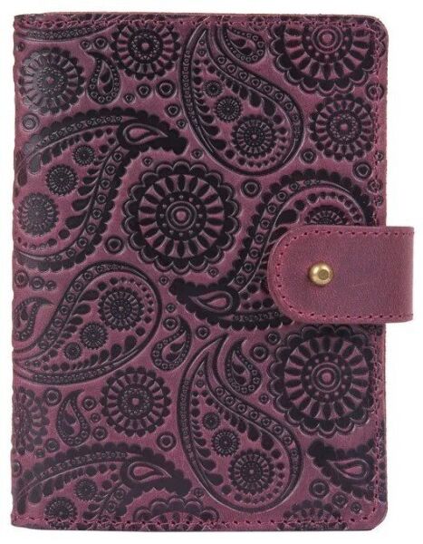 

Обложка для паспорта из кожи Hi Art «Buta Art» PB-02/1 Shabby Plum Фиолетовый