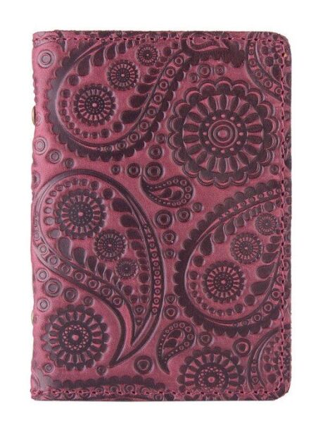 

Обложка для документов из кожи HiArt AD-03 Shabby Plum Buta Art Фиолетовый