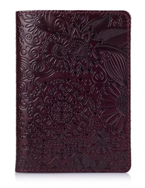 

Обложка-органайзер для документов из кожи HiArt Mehendi Art AD-01-C19-1718-T005 Фиолетовый