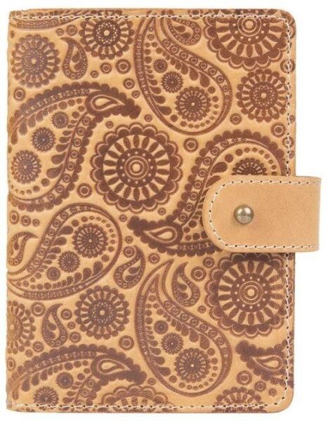

Обложка для паспорта из кожи Hi Art «Buta Art» PB-03S/1 Shabby Honey Песочный