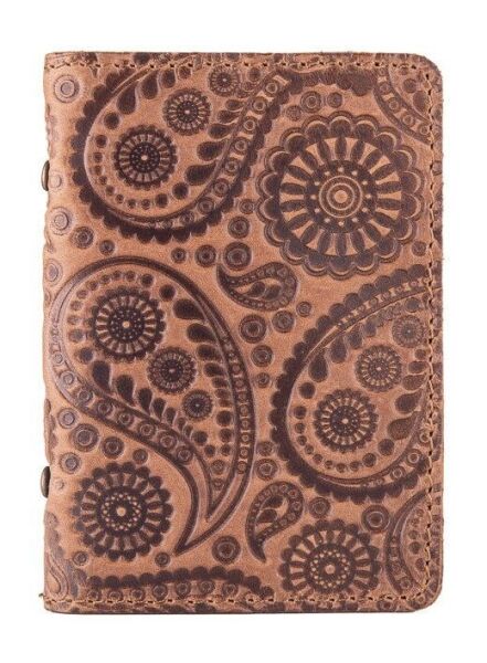 

Обложка для документов из кожи HiArt AD-03 Shabby Cumaru Buta Art Рыжий