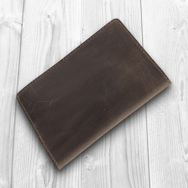 

Обложка для паспорта из кожи HiArt PC-02 Shabby Gavana Brown Коричневый
