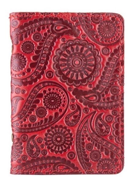 

Обложка для документов из кожи HiArt AD-03 Crystal Red Красный
