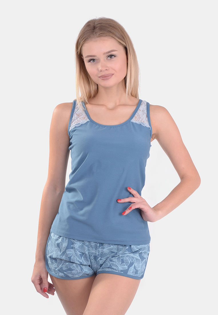 

Домашняя пижама для девушек из вискозы N.EL. 1162-15 XL голубой 54972