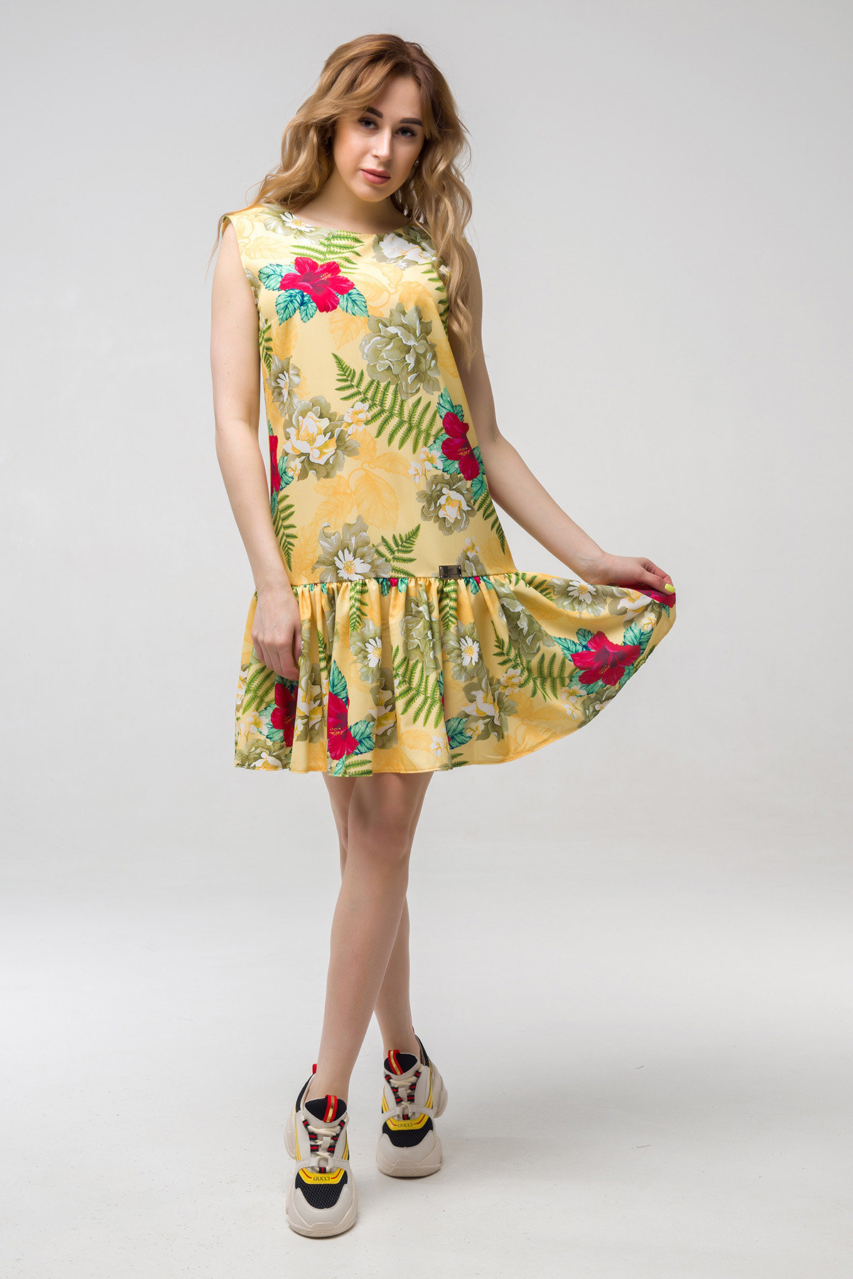 

Платье FLFashion Эллочка ППЭ 2333 повседневное до середины бедра  желтое, Платье FLFashion Эллочка ППЭ 2333 повседневное до середины бедра 46 желтое