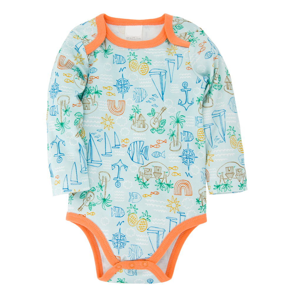 

Боди для мальчика Морской мир Berni Kids (62 / 3-6 мес) Бирюзовый