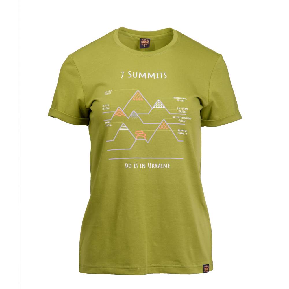 

Футболка женская Turbat 7 SUMMITS  Green 012.004.0934, Футболка женская Turbat 7 SUMMITS XS Green 012.004.0934