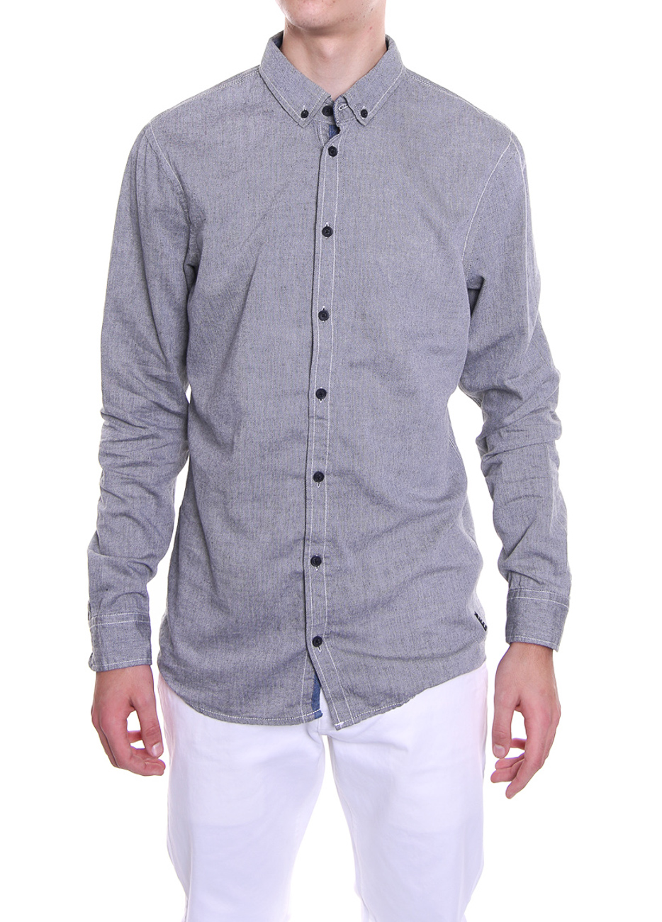 

Рубашка д/р BLEND М0096460 цвет серый M