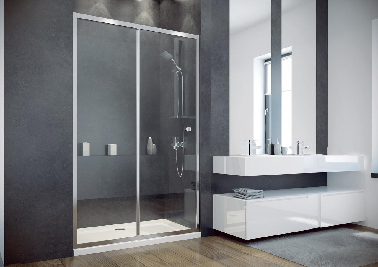 

Душові двері Besco Duo Slide 130см прозорі (DDS-130)