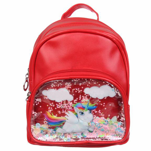 

Рюкзак детский для девочек Единорог Cappuccino Toys CT83-2953 красный