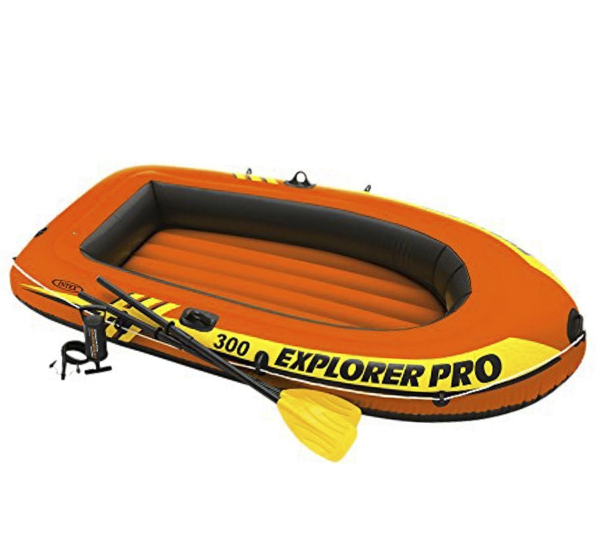 

Надувная лодка Intex 58358 Explorer Pro 300 Set Полутораместная с веслами и насосом 244 х 117 см Оранжевая