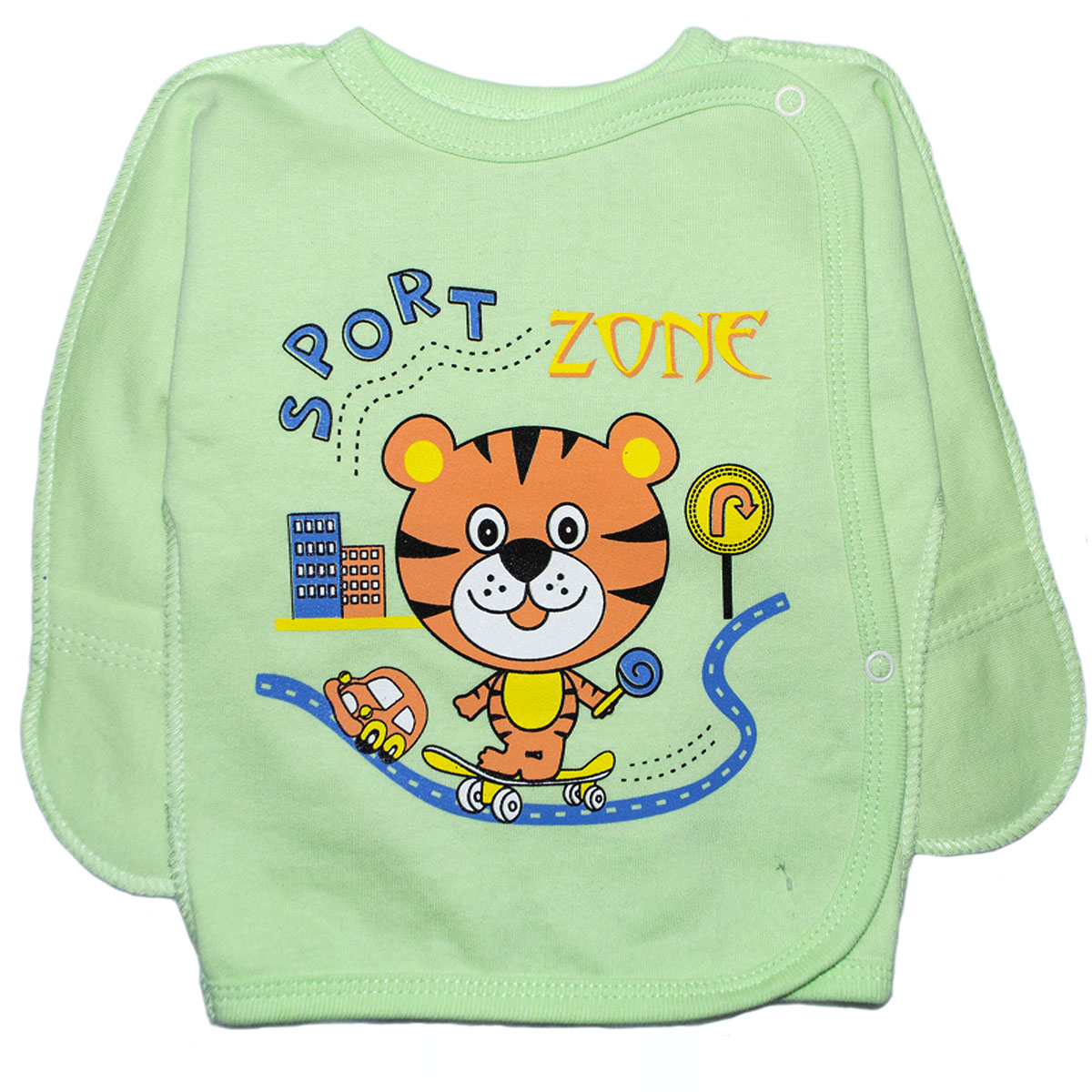 

Распашонка Малыш style Тигр РП-01н 36 р 50-56 см Салатовая