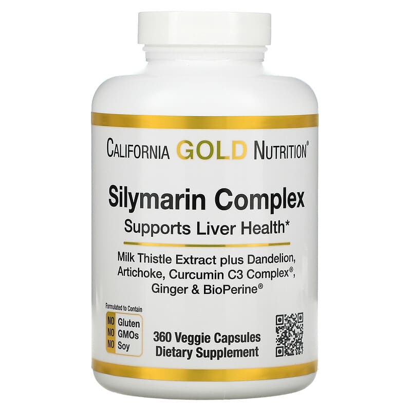 Силимарин, California Gold Nutrition, для здоровья печени, 360 шт .