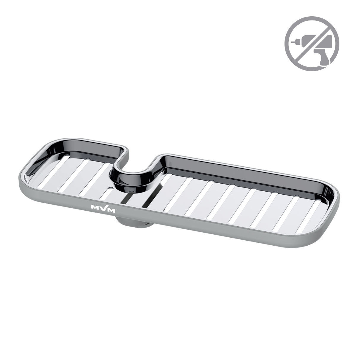 Полка MVM BP-23 на душевую штангу и смеситель с фиксатором пластиковая ...