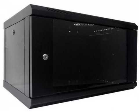 Шкаф коммутационный настенный Hypernet 19" 6U 600x350 разборной черный ...