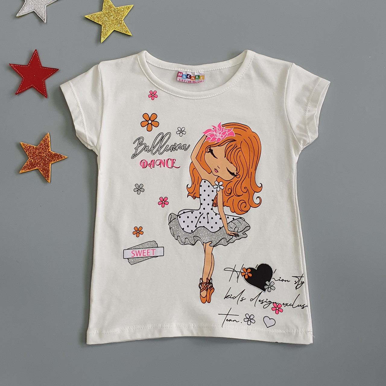 

Футболка Hacali kids для девочки 86-92 см Белая 18695
