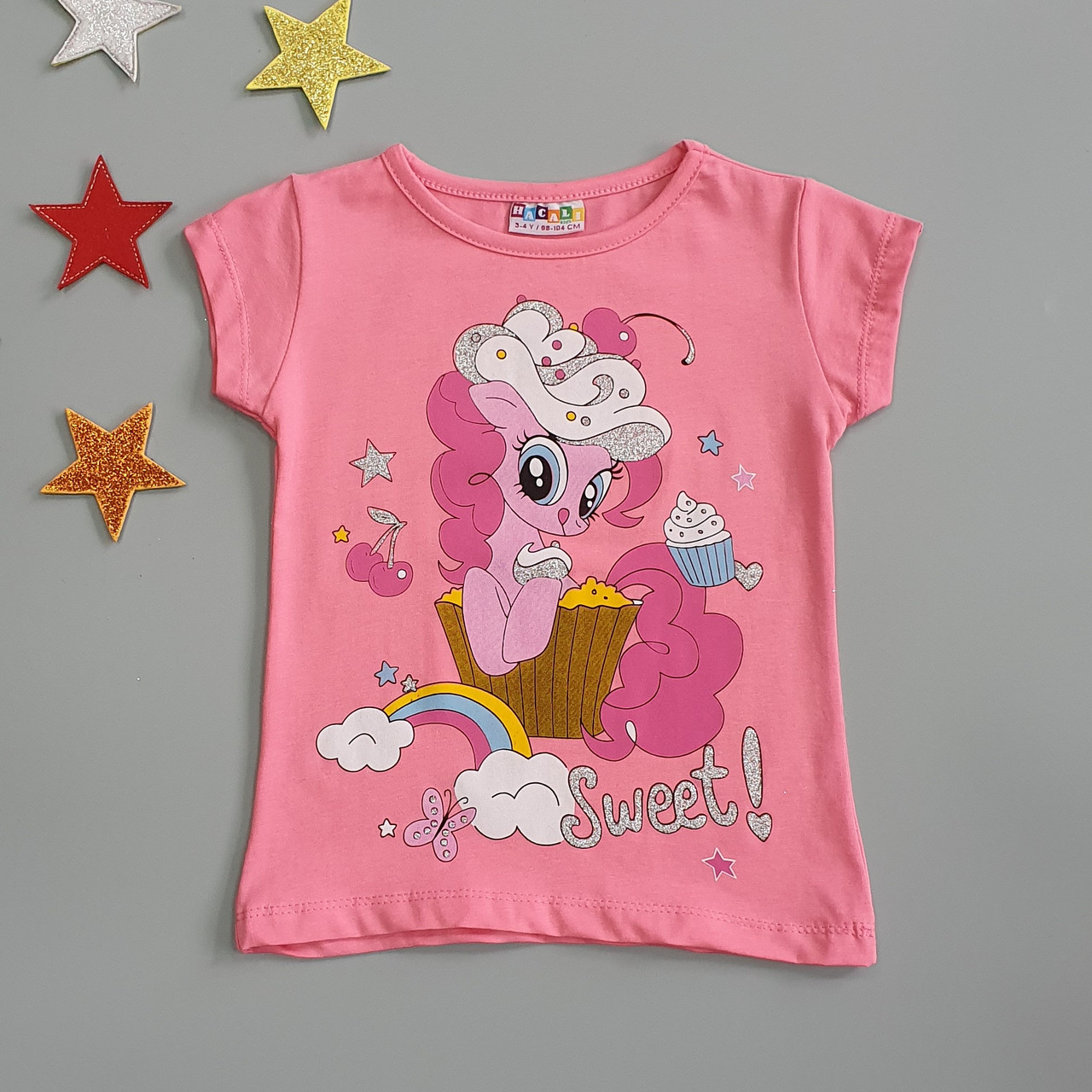 

Футболка Pony Hacali kids для девочки 86-92 см Розовая 18675
