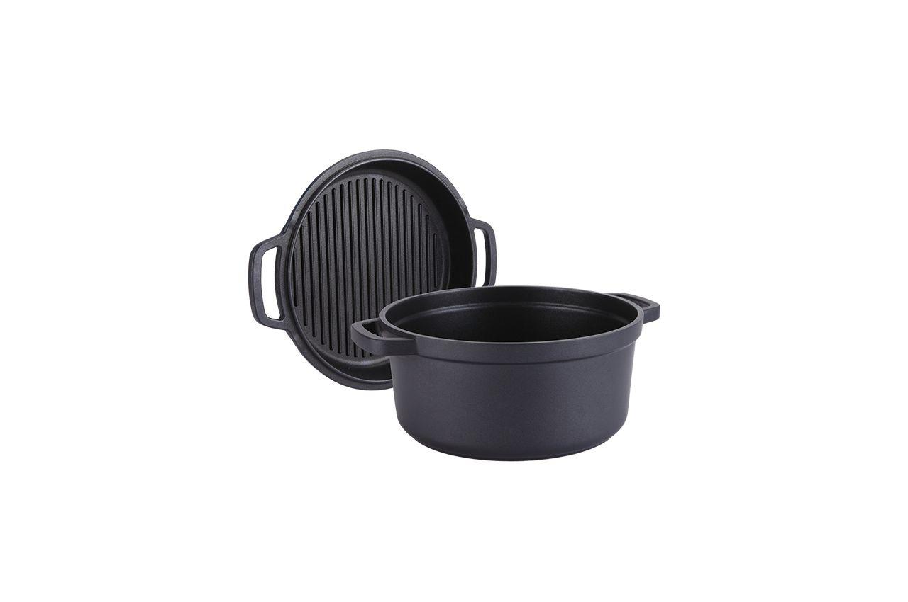 

Кастрюля антипригарная Maestro - 240 мм x 3,3 л, с крышкой-сковородкой