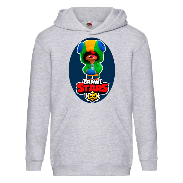 

Худи Fruit of the Loom Brawl Stars Leon (Бравл Старс Леон) Серый 164 см CHHUB15BM164