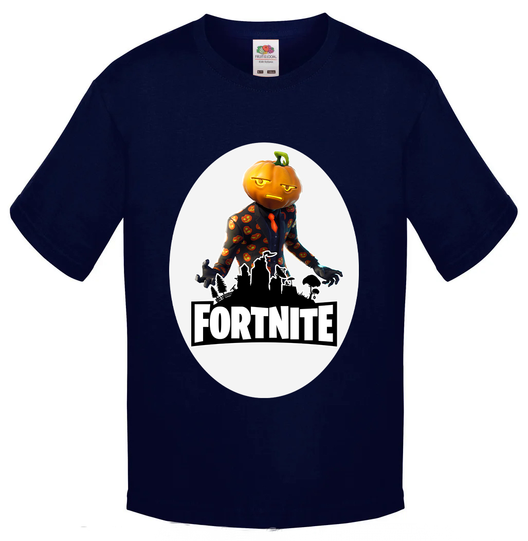 

Футболка Fruit of the Loom fortnite (Jack Gourdon Агент тыква Фортнайт) Темно-синий 116 см TS4B1JGM116