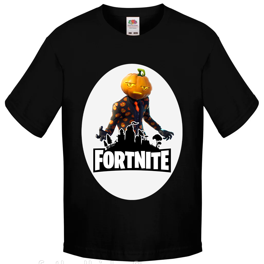 

Футболка Fruit of the Loom fortnite (Jack Gourdon Агент тыква Фортнайт) Черный 140 см CH4B1JGM140