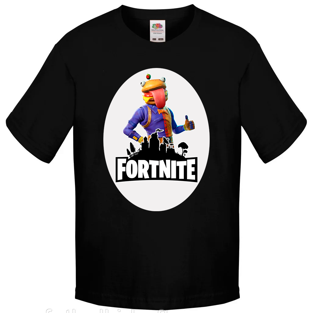 

Футболка Fruit of the Loom fortnite (Beef Boss Бургермен Фортнайт) Черный 128 см CH4B1BBM128