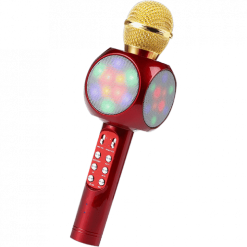 

Беспроводной микрофон караоке блютуз WSTER 1816 Bluetooth динамик USB Красный 47613