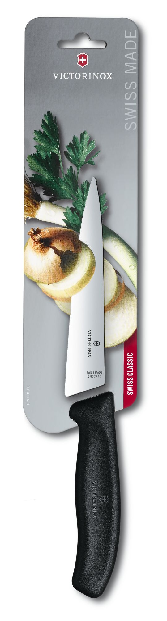 

Кухонный нож SwissClassic Carving 15см с черн. ручкой (блистер)