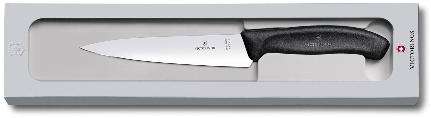 

Кухонный нож SwissClassic Carving 15см с черн. ручкой (GB)