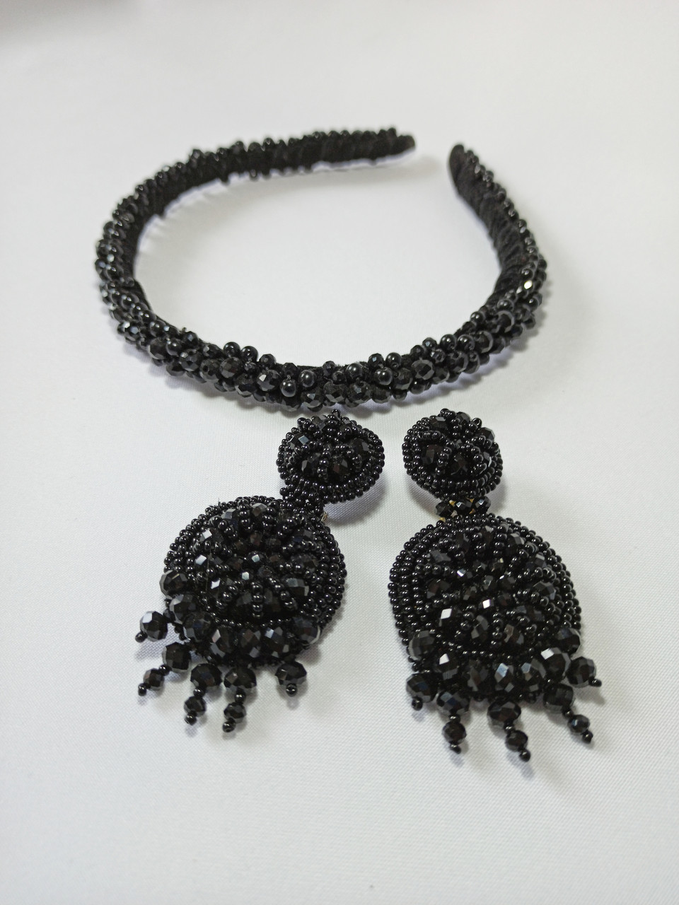 

Обруч и серьги Ksenija Vitali Black Crystal NP-0006