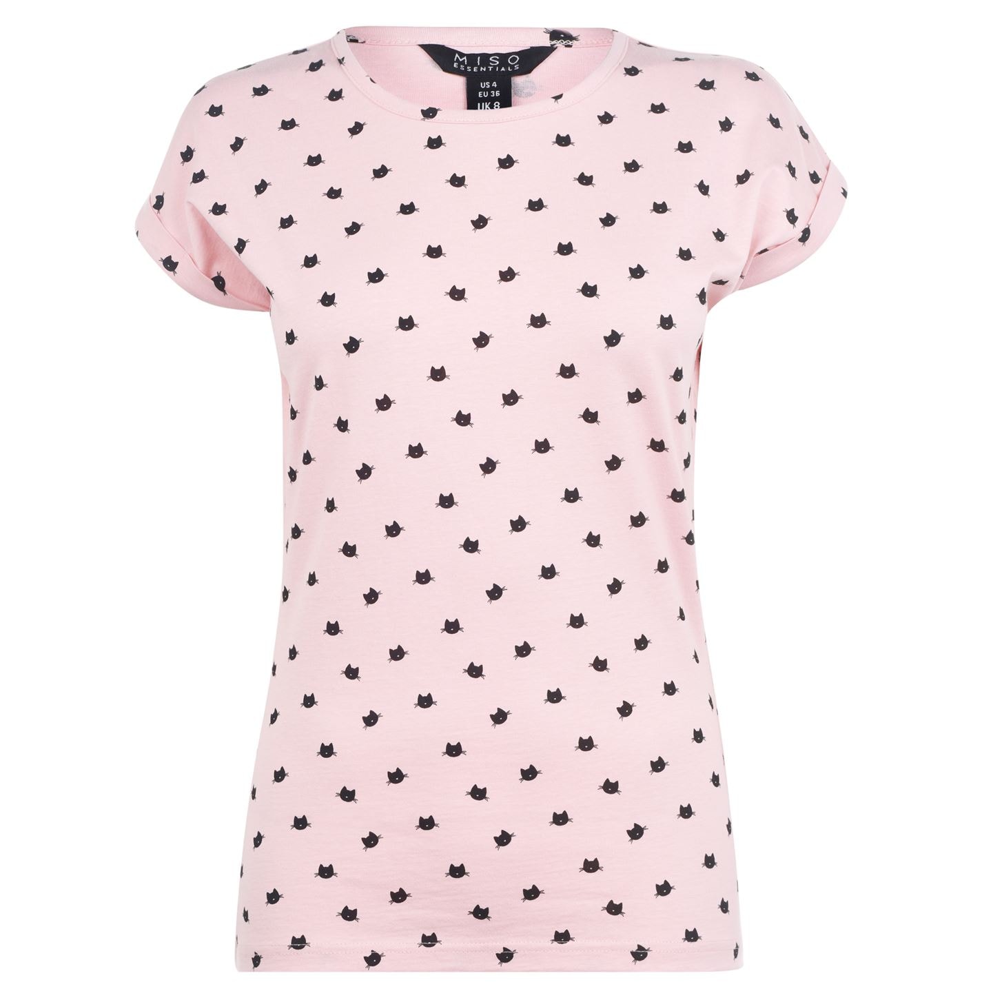 

Футболка Miso Printed Boyfriend T Shirt Ladies M розовый