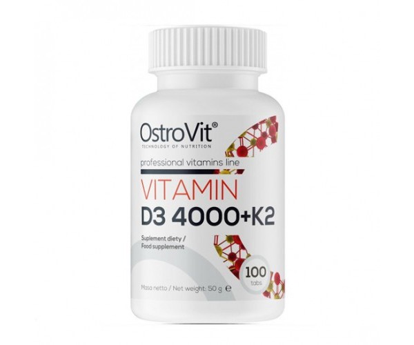 

Витамины и минералы Ostrovit Vitamin D3 4000 +K2, 100 таблеток (423369)