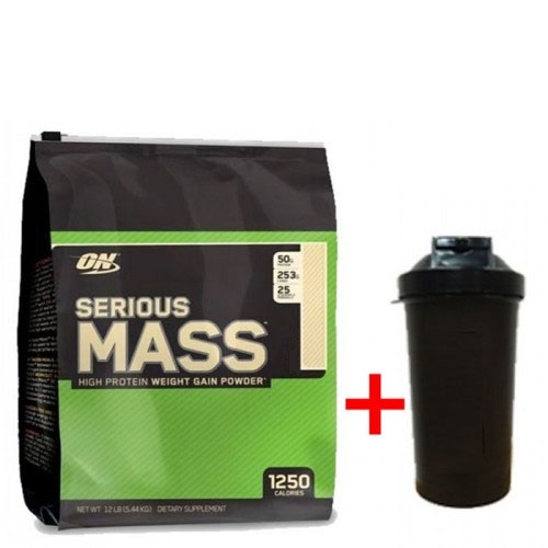 

Комплект Гейнер Optimum Nutrition Serious Mass 5.45 кг Клубника + Шейкер (431799)