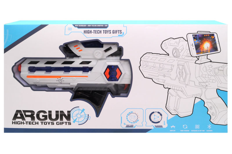 

Віртуальний автомат A-Toys AR Game Gun з кріпленням для смартфона 465*25*9см Білий AR002