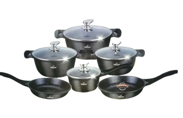 

Набор кастрюль (посуды) 11 предметов Bohmann BH 60-11 Black