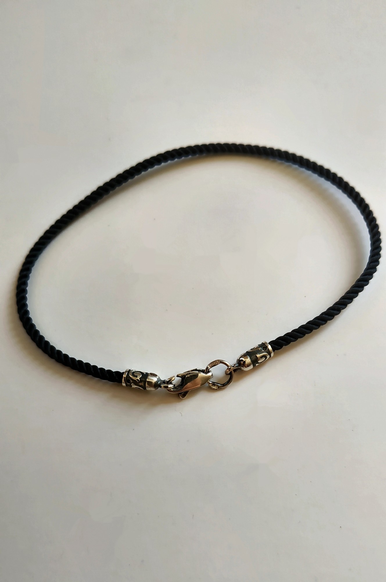 

Браслет из серебра 925° и шелка "Милан" на руку SilverArtisan 1.81109 размер 18