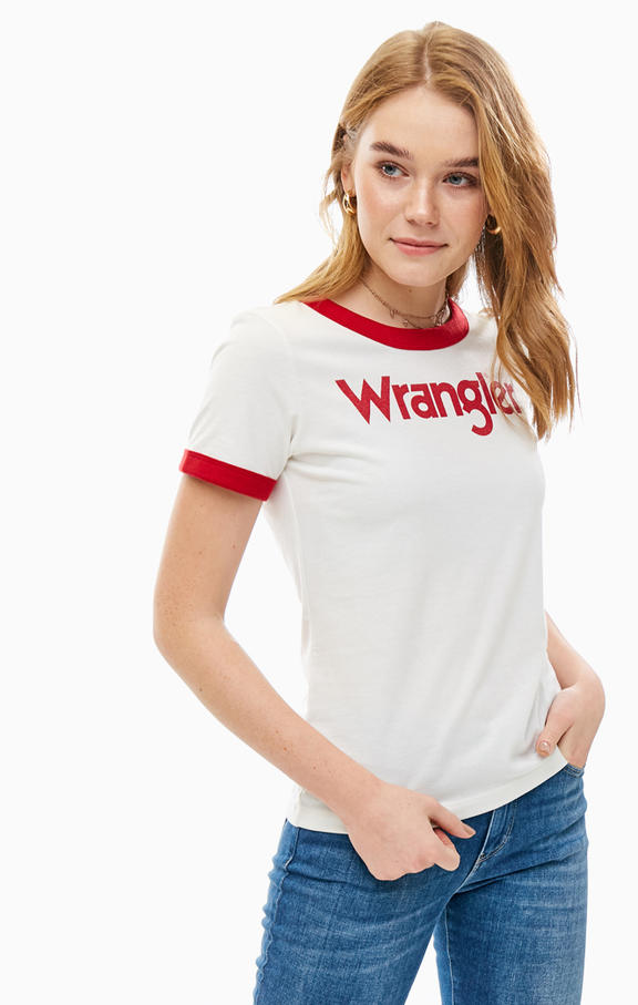 

Футболка Wrangler Ringer Tee Slim Fit Белый L-00