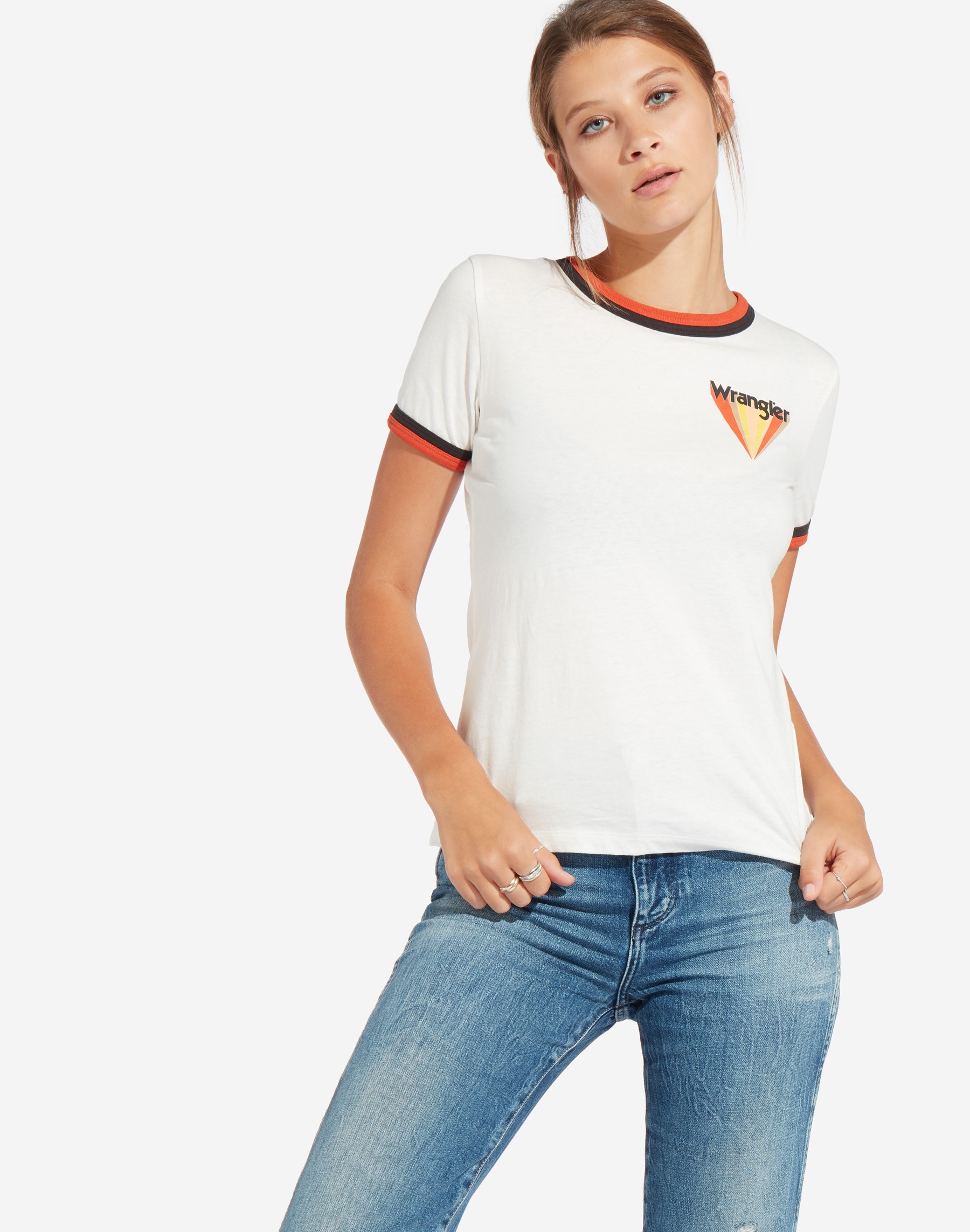 

Футболка Wrangler Ringer Tee Slim Fit Белый L-00
