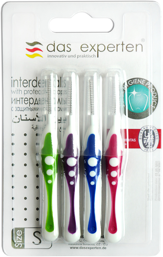 Набор щеток для брекетов Das Experten Interdental S size с колпачком 4 ...