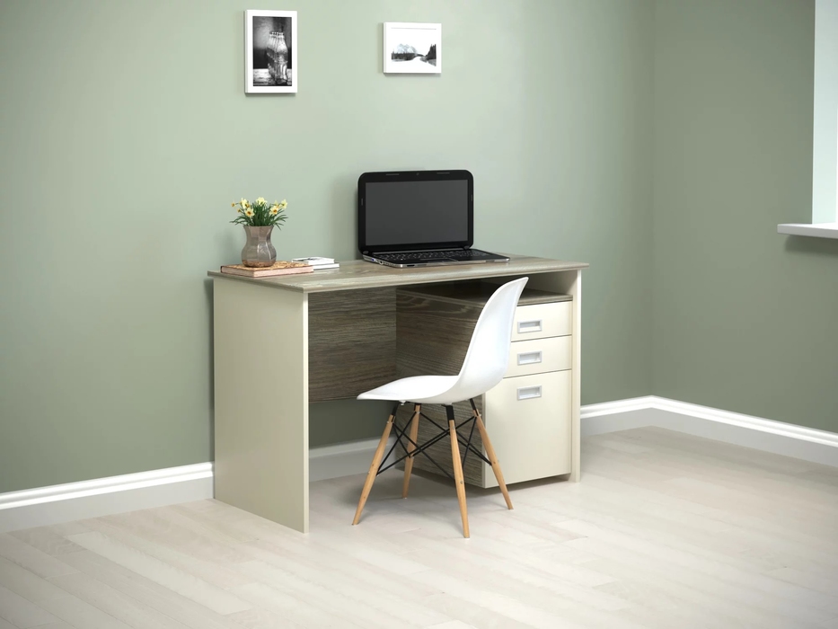 

Комп'ютерний стіл Intarsio Soft 120х60 см Дуб дракар + Мигдаль (SOFT)
