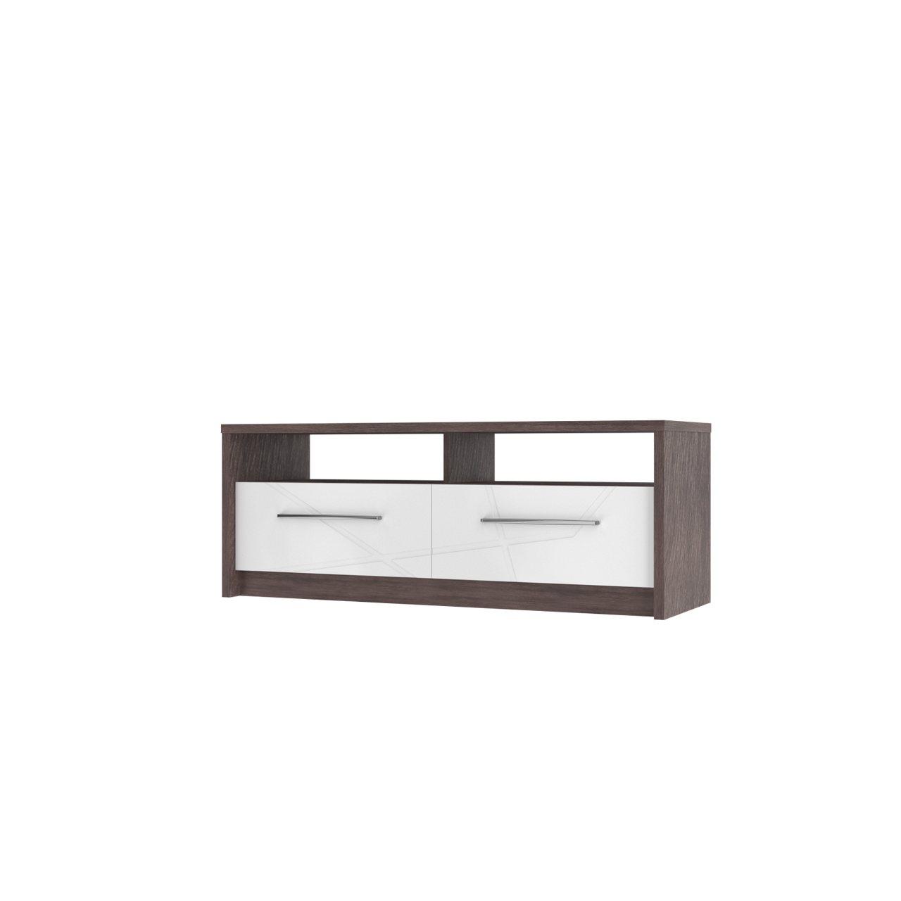 

Тумба TV Intarsio Virgo R 140х53 cм Дуб ансберг темний + Ультра білий металік