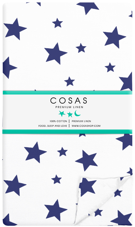 

Пододеяльник Cosas Star Big Blue-White 180х220
