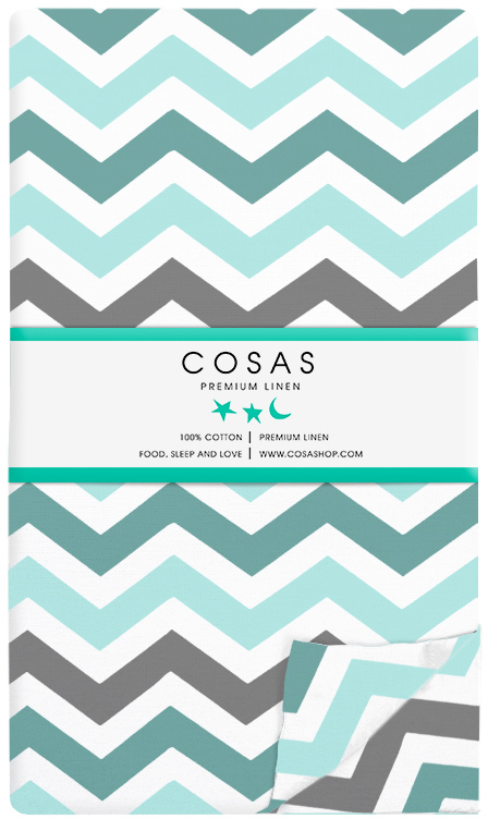 

Простынь Cosas Zig Mint-Grey 155х240