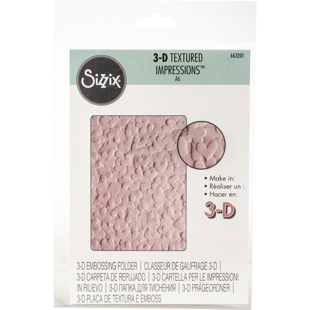 

Папка для тиснения Sizzix 3D Textured Confetti Hearts