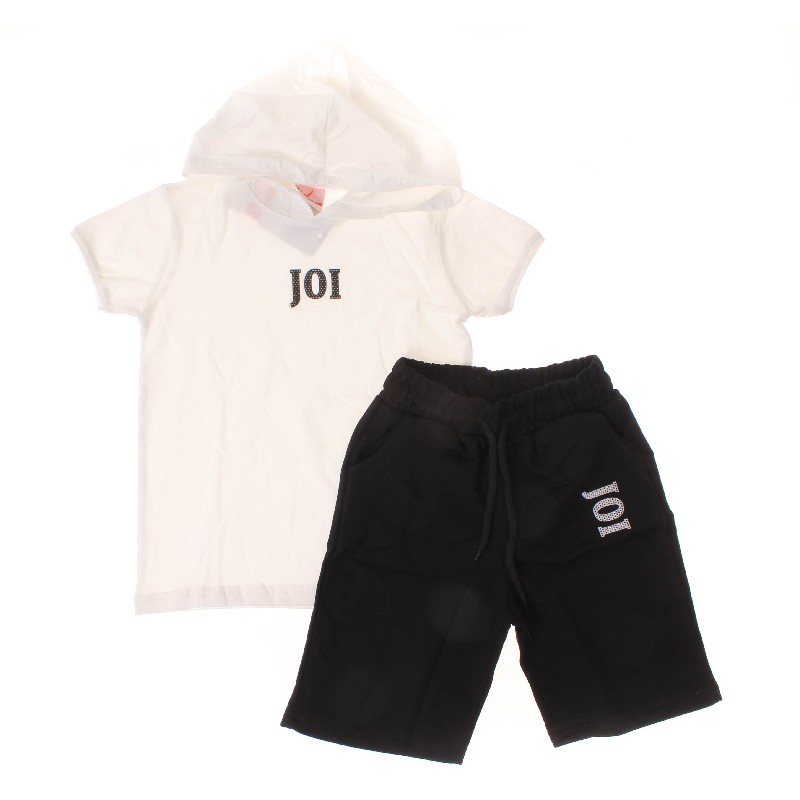 

Футболка + Шорты для мальчика JOI T-706 140 см кремовый/черный