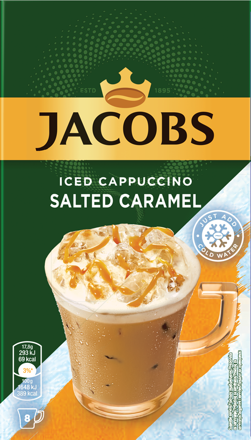 Купить Кофейный напиток Jacobs Iced Cappuccino Salted Caramel 8 шт x 17 ...
